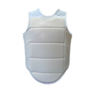 เสื้อเกราะป้องกันอกสำหรับมวย MMA แบบมืออาชีพ ทำจากหนัง น้ำหนักเบา สำหรับคาราเต้ สีขาว พร้อมโลโก้ - Product Image 1