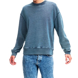 Sweat-shirt en coton 100% délavé à l'acide personnalisé en gros, broderie vieillie de haute qualité, fabriqué par HS 2026 - Product Image 1