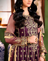 Robe longue maxi imprimée, élégante, brodée, style ethnique, en Georgette, Salwar Kameez, tenue de mariée, pour soirée, en lin d'hiver respirant