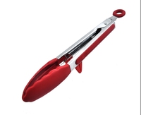 Outil de cuisson BBQ en acier inoxydable avec poignée TPR, durable, portable, résistant à la chaleur, robuste, compatible lave-vaisselle, antiadhésif et sûr pour les aliments