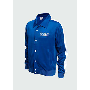 Chándal ajustado transpirable personalizado de alta calidad para hombre, conjunto de dos piezas de otoño, chándal de rayas laterales con botones a presión de talla grande 100% - Product Image 5