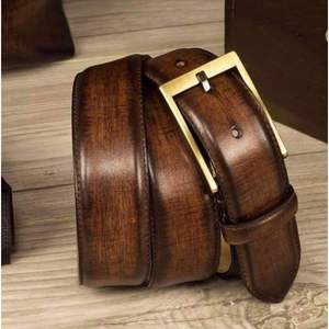 Personalizado negro marrón piel de vaca Vintage acero Pin hebilla respetuoso del medio ambiente de alta resistencia Formal boda pantalón OEM ODM último diseño - Product Image 1