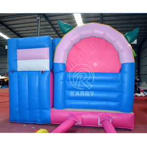 บ้านลมเป่าลมสำหรับเด็กแบบเป็นมิตรกับสิ่งแวดล้อม ทำจาก PVC สำหรับใช้งานกลางแจ้ง พร้อมสไลเดอร์สำหรับสวนสนุก - Product Image 2