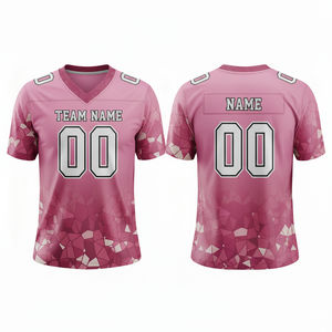 Maillot de football américain personnalisé pour homme, 100 % polyester respirant, uniforme de sport grande taille, manches courtes, tenue d'équipe personnalisée - Product Image 1