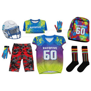 Meilleures ventes Uniforme de football américain de haute qualité Personnalisable Manches courtes Vêtements d'équipe Gants Accessoires - Product Image 1