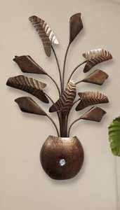Nouvelle Vente Chaude Plante Sculpture Mur Art Vase Décoration Murale En Métal Mur Art pour Salon Chambre Hôtel mariage cadeau Bureau - Product Image 3