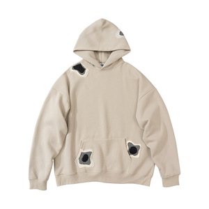 Sweat à capuche pour homme en molleton épais, design personnalisé, anti-boulochage, respirant, tissu écologique, coupe classique, logo frontal - Product Image 1