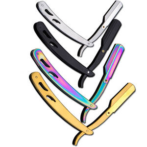 Rasoir pliant professionnel pour hommes pour salon de rasage du visage outils de rasage humide avec lames remplaçables - Product Image 1
