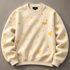 Oversized Cotton <b>Sweatshirt</b> <b>Men</b> Loose Fit Crewneck Pullover Casual Streetwear Winter Apparel Wholesale Supplier - Product Image 3