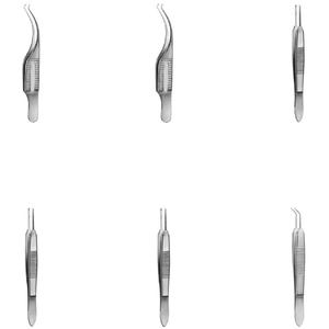 Pinzas de Sutura Barraquer Sin Plataforma, Pinzas de Sutura Castroviejo Rectas con Amarre, 10 cm, Acero Inoxidable, Instrumentos Oftalmológicos - Product Image 1