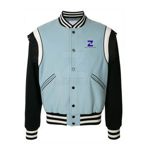 Chaqueta Universitaria Premium para Hombre, 100% Algodón, Cuello Alto, Logotipo Frontal, Transpirable, Ecológica, Informal, Deportiva, de Invierno, Personalizable - Product Image 1