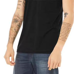 T-shirts d'été pour hommes de luxe coupe régulière 400 grammes coton lourd tricoté numérique Hip Hop Style goutte épaule blanc personnalisé - Product Image 5