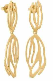 Contemporary Metal Gold Earrings with Smooth Sleek Finishes and Modern Detailing for a Refined Luxurious Touch