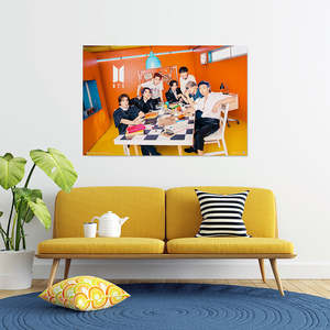 Póster de BTS Superstars en Lienzo y Banderas Colgantes Impresas Digitalmente en Plástico Estilo Pergamino - Product Image 2