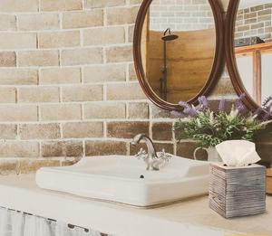 กล่องกระดาษทิชชู barnwood สีขาวที่ใส่กล่องทิชชู2แพ็ครวมถึงแผงด้านล่างแบบสไลด์ออกที่ใส่กล่องทิชชู่ทรงสี่เหลี่ยมมีสไตล์ - Product Image 3