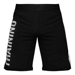 Pantalones cortos deportivos de lucha para hombre, estilo sólido con cierre de cintura elástica para entrenamiento al aire libre - Product Image 2