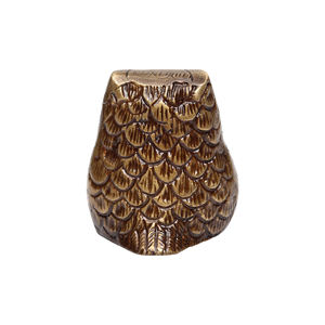 Escultura de búho de latón inspirada en arte popular griego 160gm decoración del hogar regalo estatuilla decorativa religiosa pulida para el hogar y la Oficina - Product Image 3