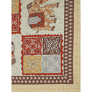 240 TC coton 1 King drap de lit avec 2 taies d'oreiller motifs ethniques rouges (ADB1477) - Product Image 4