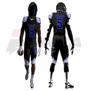 Uniforme de football américain pour adultes - Couleurs et logo personnalisables, haute qualité, tissu en maille 100% polyester, évacuation de l'humidité - Product Image 4
