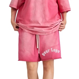 Shorts en jean pour adultes de haute qualité, respirants, coupe droite, effet délavé, couleur rose, 100% coton, été, Promate International - Product Image 1