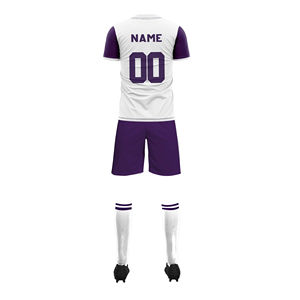 Vente en gros 2025 personnalisé élégant pas cher uniforme de football noir et bleu ensemble complet OEM Service disponible uniforme de football - Product Image 4