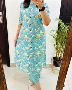 Ropa de diseñador para mujer, hermoso conjunto de algodón puro estampado de alta calidad, ventoso y cómodo para el verano a precio mayorista - Product Image 2