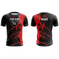 Kaos Olahraga Pria Rajut Polyester Cepat Kering Kerah Bulat Lari Bernapas Sablon Custom Atasan Jersey Training Atletik