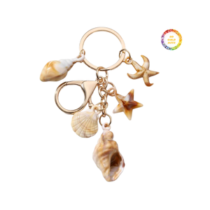 Llavero Artesanal de Concha Marina con Textura Natural, Diseño Inspirado en la Costa y la Playa - Product Image 4