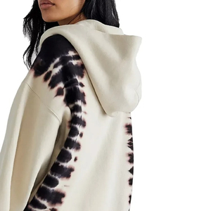 Sudaderas lisas bordadas personalizadas con serigrafía coreana logotipo personalizado sudaderas y sudaderas con capucha de algodón blanco para mujer - Product Image 2