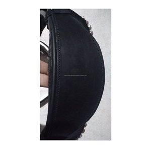 Crank Cavesson Brida de cuero acolchado suave El mejor equipo de equitación de cuero Fabricante mayorista de estilo ecuestre occidental - Product Image 4