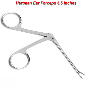 Instrumentos de Otorrinolaringología Hartman, Pinzas Micro Alligator Dentadas, Tubo de Succión de Acero Inoxidable, Manual - Product Image 6