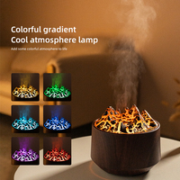 Diffuseur d'arômes humidificateur, lampe d'ambiance sept couleurs, thème flamme de lave volcanique, nouveau diffuseur d'arômes de bureau pour voiture et hôtel