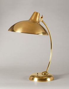 Modern farmhouse brass table lamp <b>with</b> wood accents and metal finished designed for rustic yet chic home styling - Product Image 1