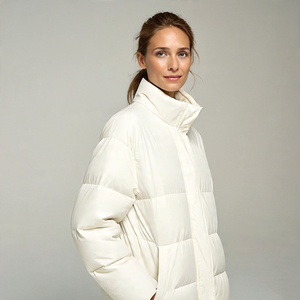 Chaquetas acolchadas con capucha de poliéster 100% para mujer, ropa de abrigo acolchada informal de manga larga, abrigo de burbujas acolchado para mujer - Product Image 3