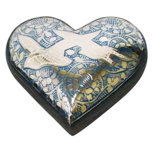 Urnes crématoires en étain et en laiton bleu de haute qualité avec belle gravure pour les funérailles de stockage des cendres - Product Image 1