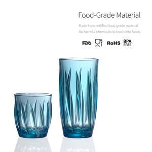 Holar-vaso alto de plástico para fiesta al aire libre, diseño de hojas irrompibles, hecho en Taiwán - Product Image 3