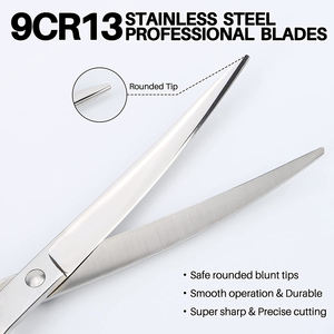 Ciseaux de toilettage de cheveux professionnels 7 pouces finition polonaise avec vis réglable et silencieux ciseaux de toilettage de cheveux pour animaux de compagnie - Product Image 2