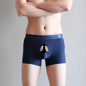 Calzoncillos Boxer Personalizados al por Mayor, Diseño de Ropa Interior Masculina, Tiro Ultrabajo, Seda/Algodón Transpirable, Logotipo, Buena Calidad - Product Image 4