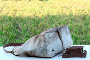 Bolso de mano de piel auténtica hecha a mano para mujer, bolso de compras de piel Bohemia con estilo - Product Image 6