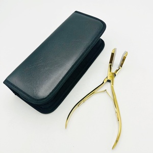 Pince à ruban professionnelle en acier inoxydable, pointes en silicone, plaqué or, pince à extensions de cheveux, scellage de qualité chirurgicale - Product Image 4