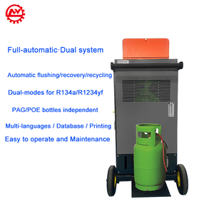 공장 직판 고품질 듀얼 시스템 차량 에어컨 플러시 회수 및 충전 R1234yf R134a 자동 AC 장비 - Product Image 3