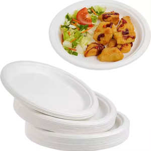 100% Sans Pfas 7 "Assiettes jetables sans danger pour les aliments Fibres végétales 100% Biodégradable Écologique Durable Sans produits chimiques toxiques - Product Image 3