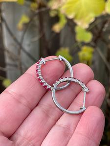 Boucles d'oreilles en argent sterling 925 avec rubis rouge naturel Bijoux en pierres précieuses élégants faits à la main Cadeau romantique pour elle Design unique - Product Image 5