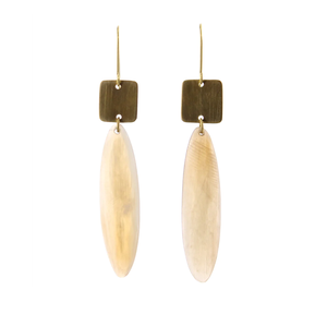 Boucle d'oreille corne de haute qualité corne femmes vraie corne de boeuf boucle d'oreille poids léger pièce de conception unique au meilleur emballage - Product Image 6