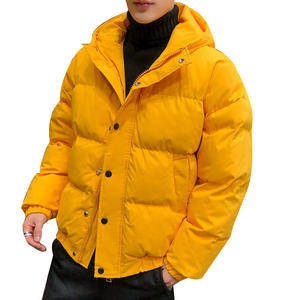 Personalizado al por mayor de gran tamaño ligero al aire libre de lona cremallera chaqueta acolchada hombres impermeable con capucha a prueba de viento invierno servicio OEM - Product Image 1