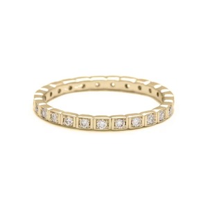 แหวนเพชรแล็บโกรว์ทรงกลม Eternity Band แหวนเพชรแล็บโกรว์สำหรับงานแต่งงานและหมั้น ทองคำแท้ 14K คุณภาพ F-VS2 แบบฝังหนามเตย - Product Image 3