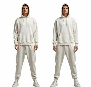 Baggy Style Custom Logo Printed Unisex Sweatsuit Autumn Tracksuit Hoodie Sweatpants <b>Set</b> 100% Cotton 380gsm Eco-Friendly - Product Image 5
