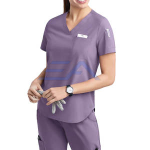 Tops Clásicos de Cuello en V para Mujer, Hechos en Pakistán, de Alta Calidad, Cómodos, Personalizables, para Uso Hospitalario, Servicio OEM - Product Image 3
