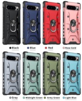 Étui de téléphone robuste avec béquille rotative à 360 degrés, magnétique, antichoc, pour Google Pixel 8 Pro, matériau PC+TPU avec coussin d'air