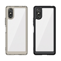 Nouvelle Coque de Téléphone en TPU Souple Transparente en Acrylique Colorée avec Boutons Électroplaqués pour iPhone 1, 5, 10, VI